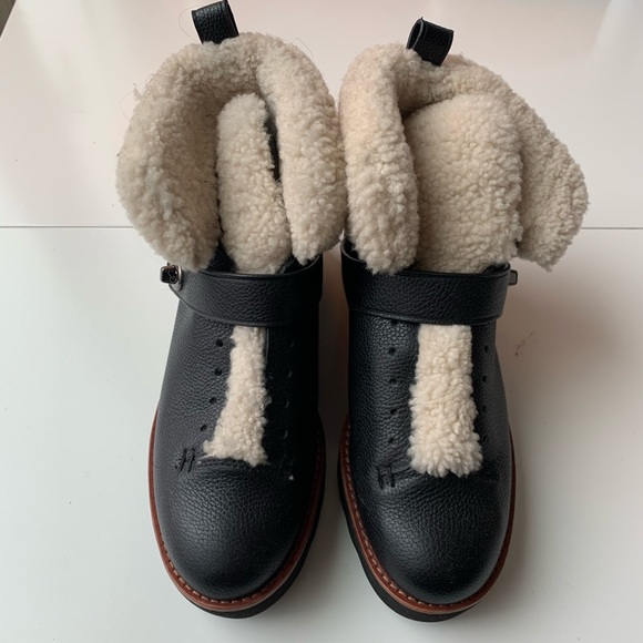 Coach shearling winter boots 38.5 - Picture 2 of 4